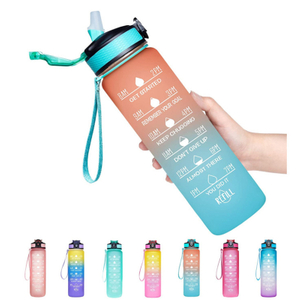 Bicchiere per acqua fredda in plastica a doppia parete con coperchio arcobaleno