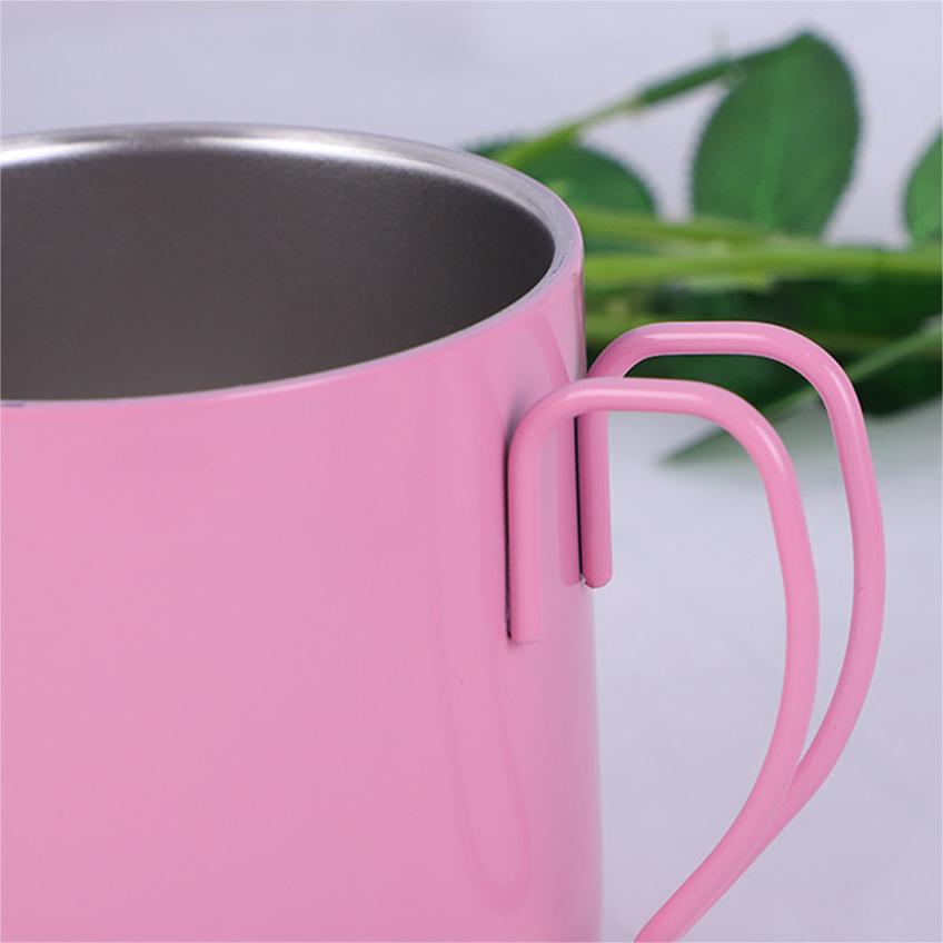 Facile trasportare tazza da campeggio per escursioni per esterni esterni in metallo forte con manico 
