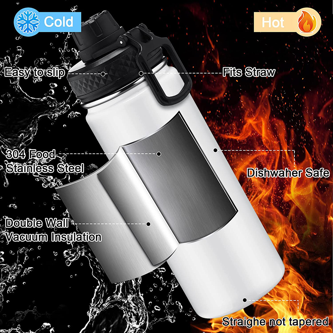 Bottiglia d'acqua isolata in metallo personalizzato di regalo personalizzato fai -da -te 