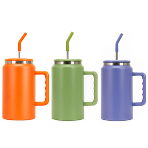 Tazza da viaggio coibentata in acciaio inossidabile di grande capacità