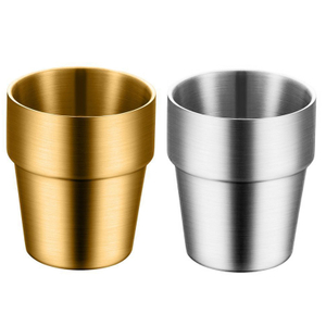 Bicchieri riutilizzabili in acciaio inossidabile a doppia parete