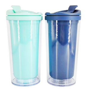 Bicchiere per biglietti pubblicitari con inserto personalizzato in tazza di plastica