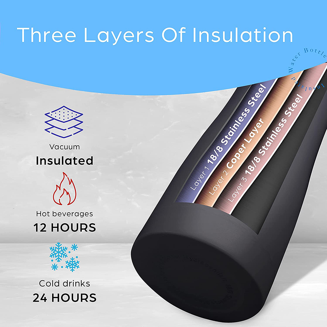 In blocco mantieni la bottiglia d'acqua in bicicletta isolata riutilizzabile in metallo freddo