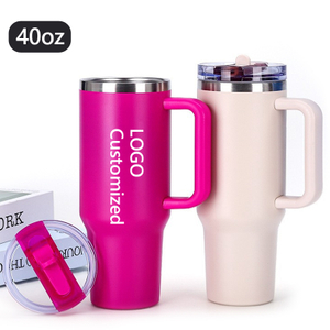 Bicchiere SureGrip isolato vuoto da 40 once in acciaio inossidabile con coperchio